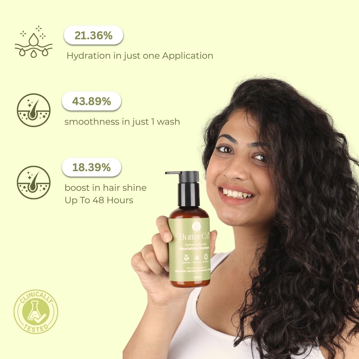 ButterCo. Define curls with nourishing shampoo For Dry curly wavy, dull & frizzy hair